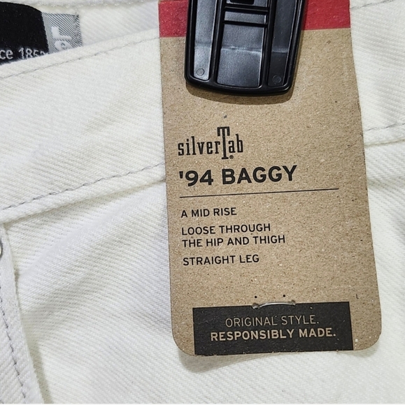 Levi's Women's Silver Tab '94 Baggy White Jeans Size 30x31 - Picture 4 of 12